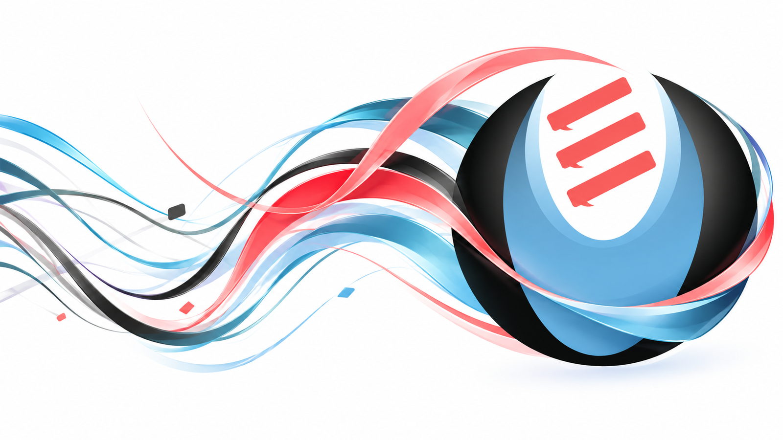 glossy ribbons and orb emblem glossy ribbons and orb emblem